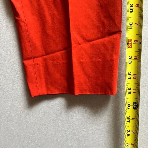 Piazza Sempione Audrey vibrant orange wool rayon blend taper pants Sz 30" - Picture 9 of 13